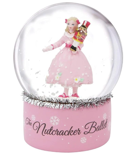 Nutcracker Ballet Small PInk Snow Globe
