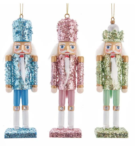 6" Pink, Blue, OR Green Nutcracker Ornament - Kurt Adler